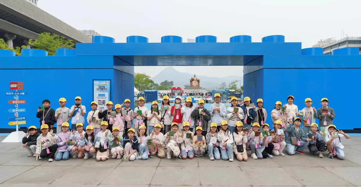 Six million LEGO bricks create massive playground in Seoul's city centre