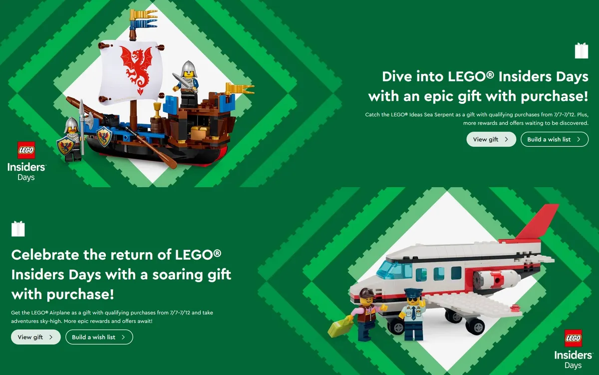 Featured image for article: LEGO Insiders Days 2026: Sea Serpent and Airplane GWPs Confirmed