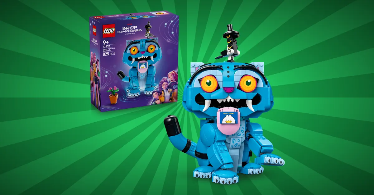 Featured image for article: LEGO Derpy Tiger and Sussie Bird (72537) - KPop Demon Hunters Gets Its First Set