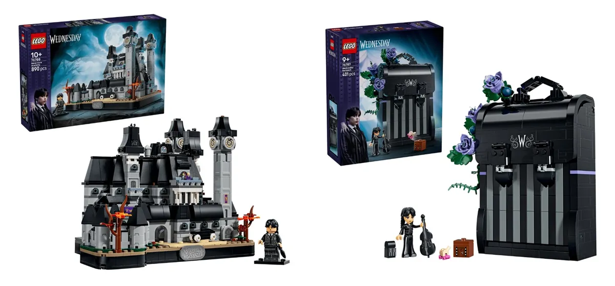 Two LEGO Wednesday sets arrive 1 October — including the theme's first proper minifigure