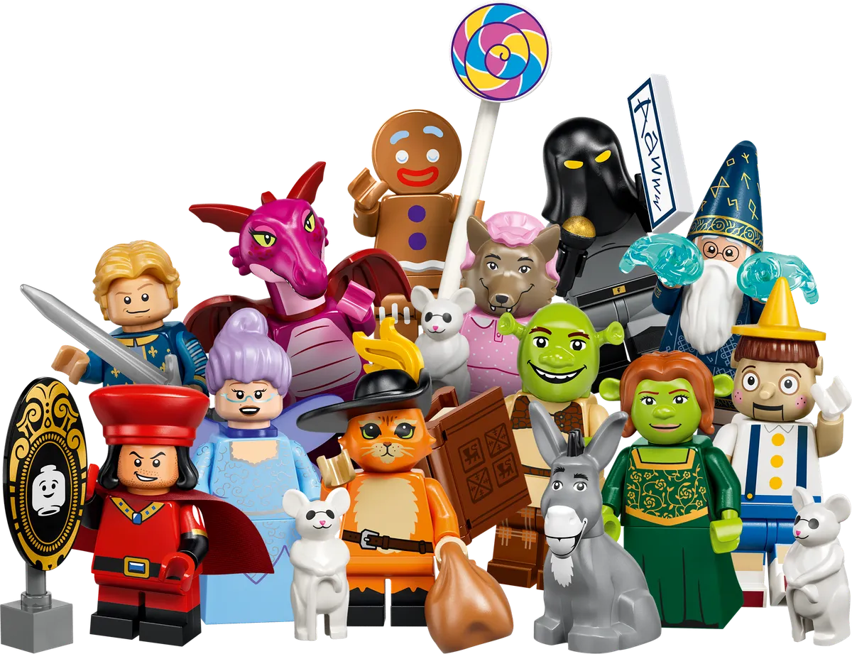 LEGO Shrek Series minifigures lineup
