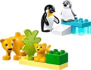 Wild Animal Families: Penguins & Lions