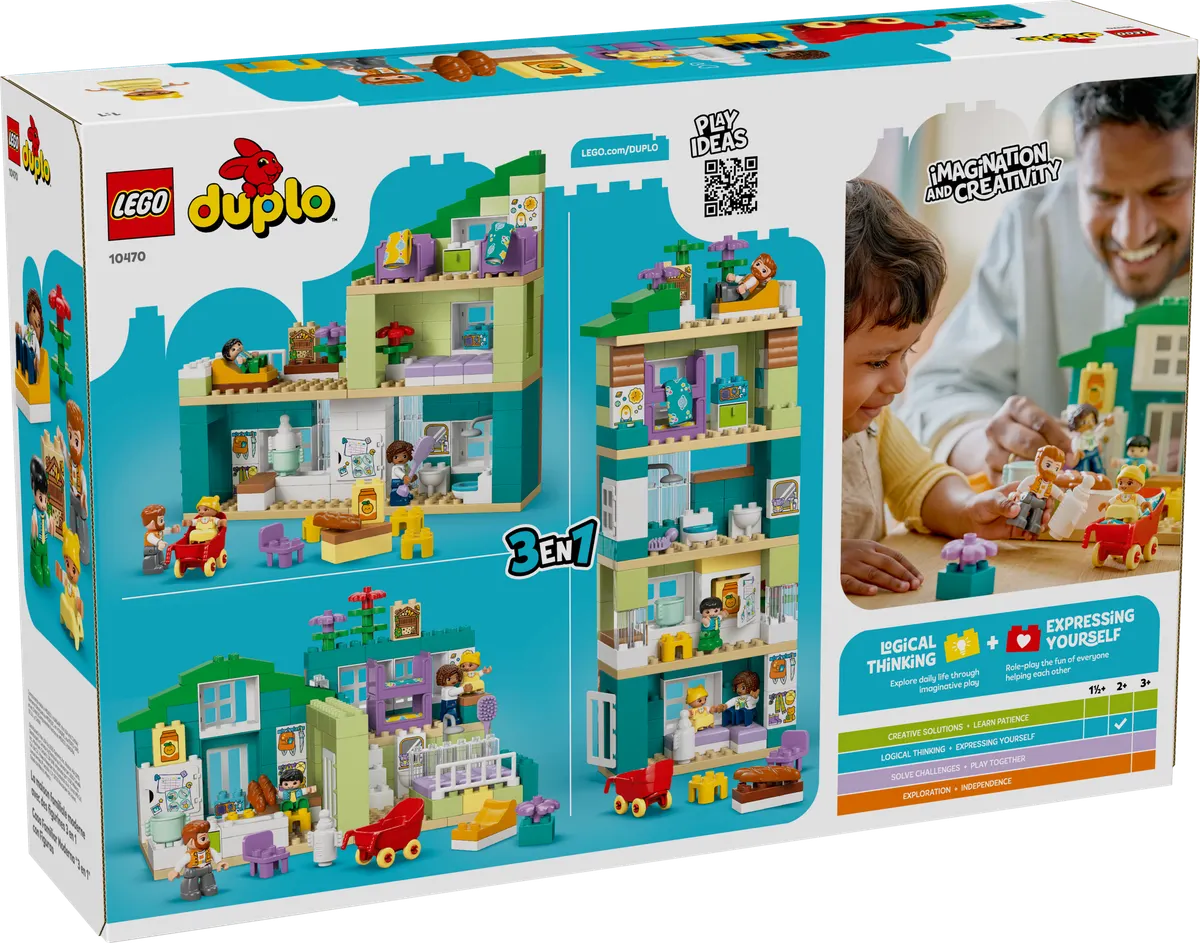 3 in 1 Modern Family House with Figures - Image 7