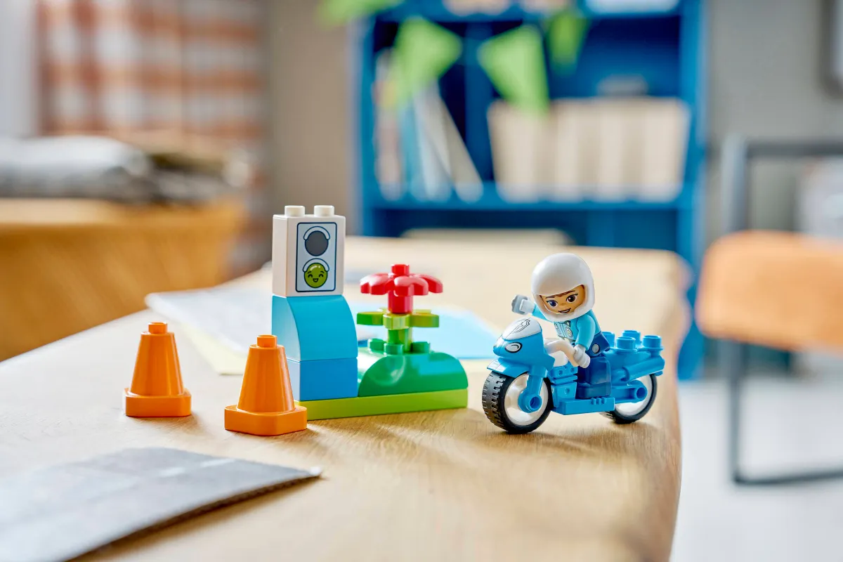 Blue Police Motorcycle - Image 6