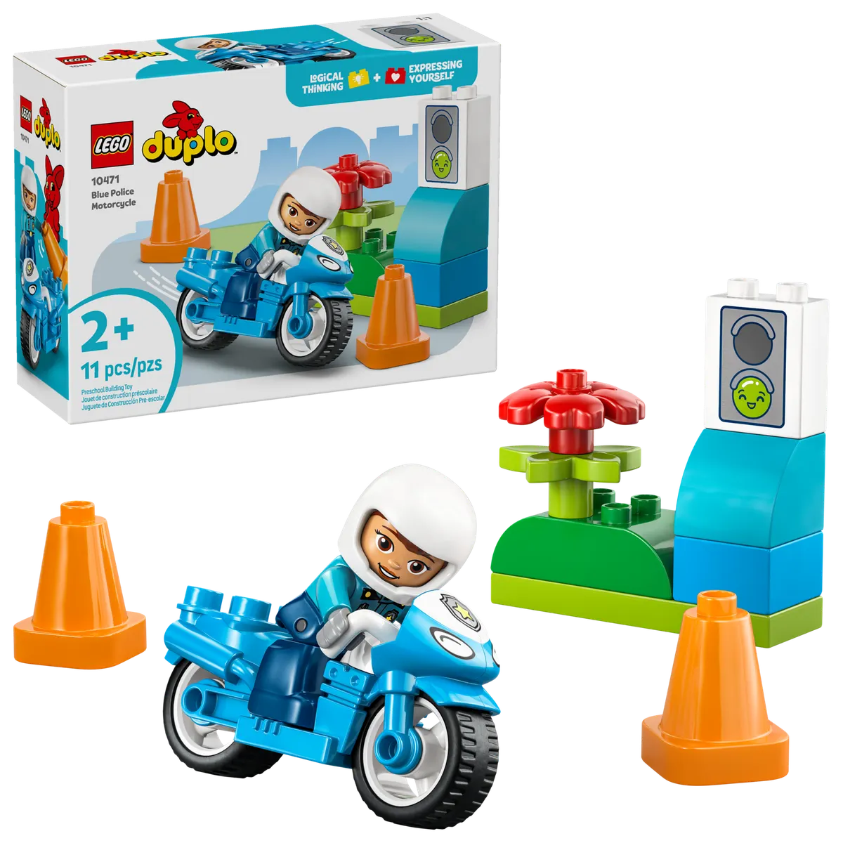 Blue Police Motorcycle - Image 2