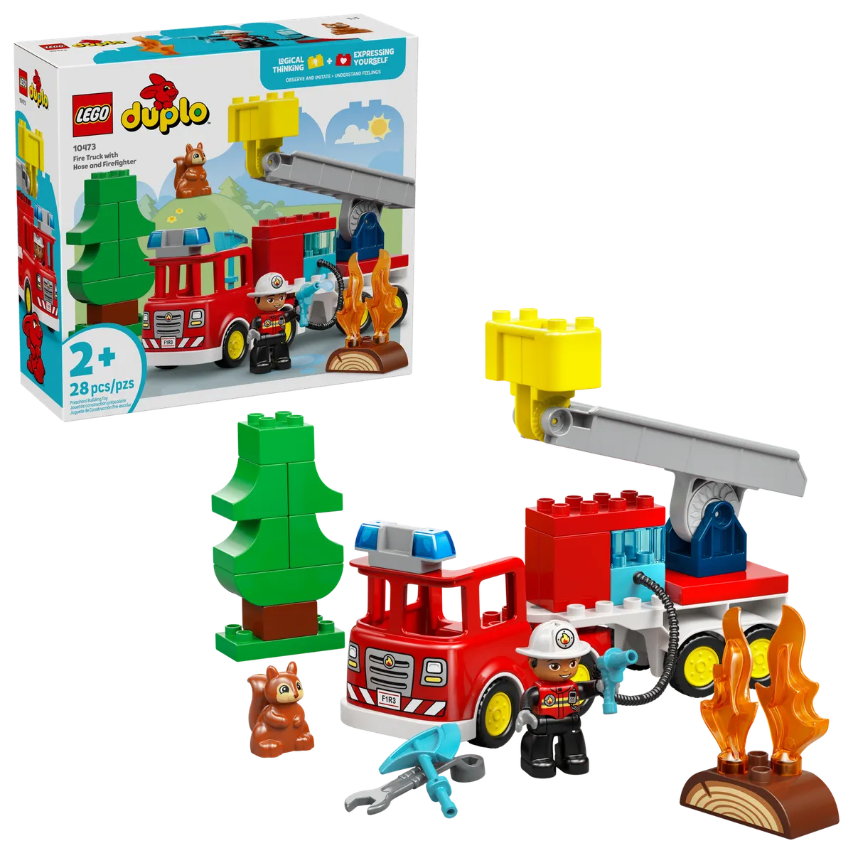 Fire Truck with Hose and Firefighter - Image 2
