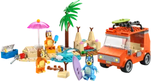 Bluey's Beach & Family Car Trip