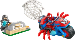 Spidey on his Motorcycle vs. Rhino