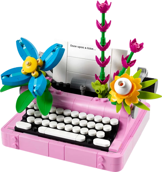Typewriter with Flowers