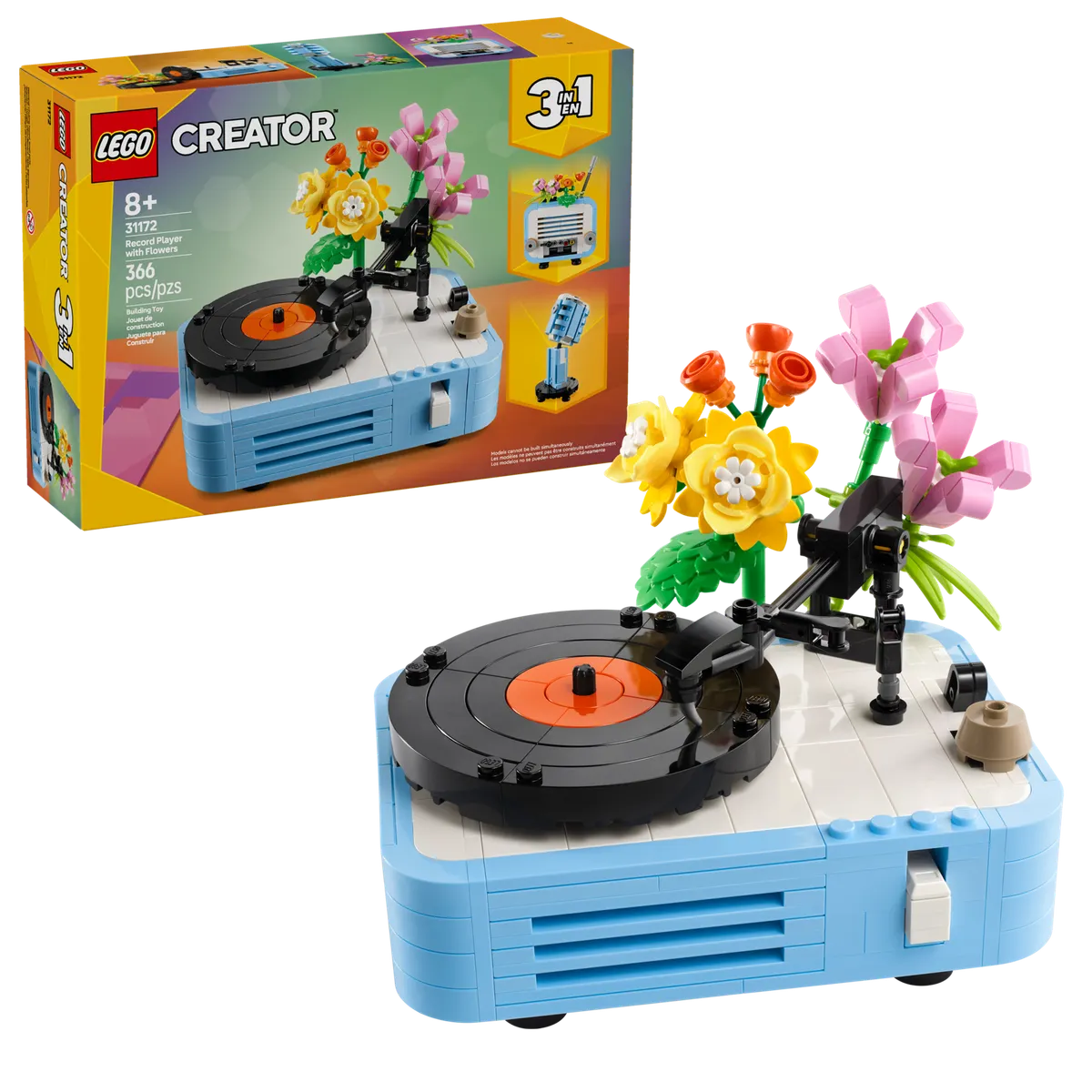 Record Player with Flowers - Image 2