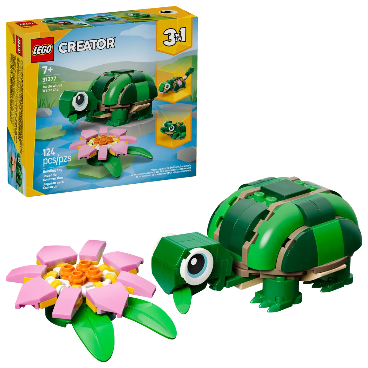 Turtle with a Water Lily Flower - Image 2