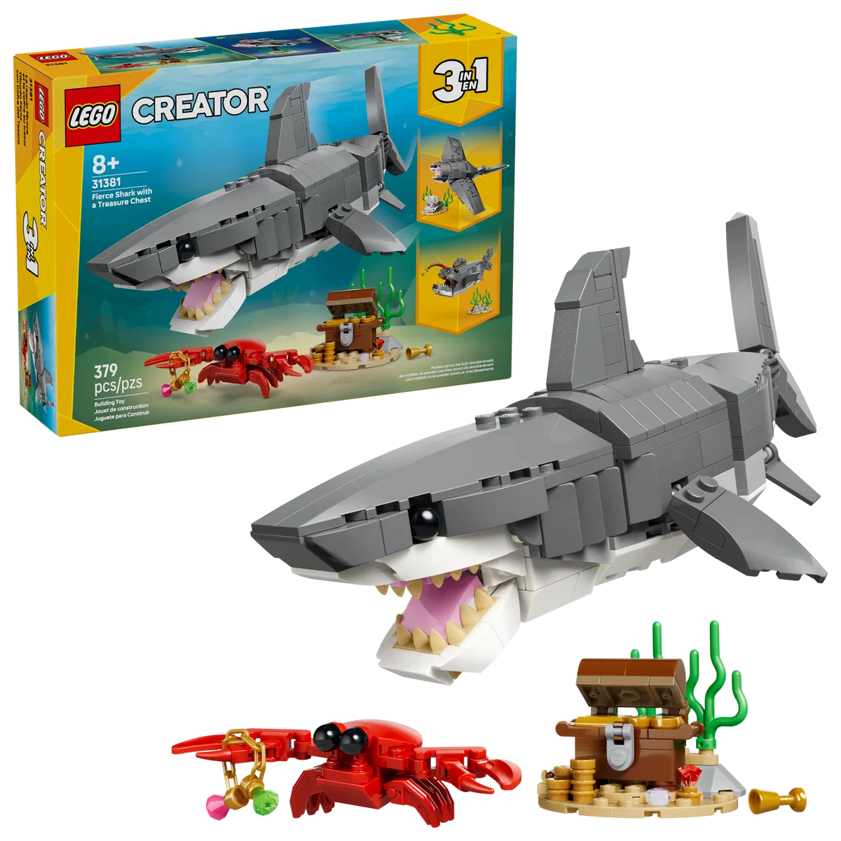 Fierce Shark with a Treasure Chest - Image 2