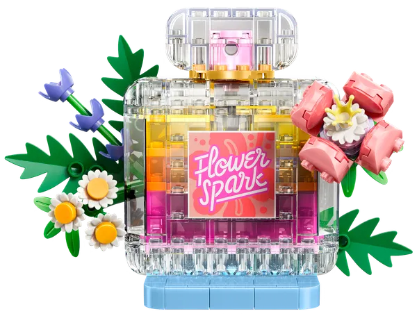 Floral Decor Perfume Bottle
