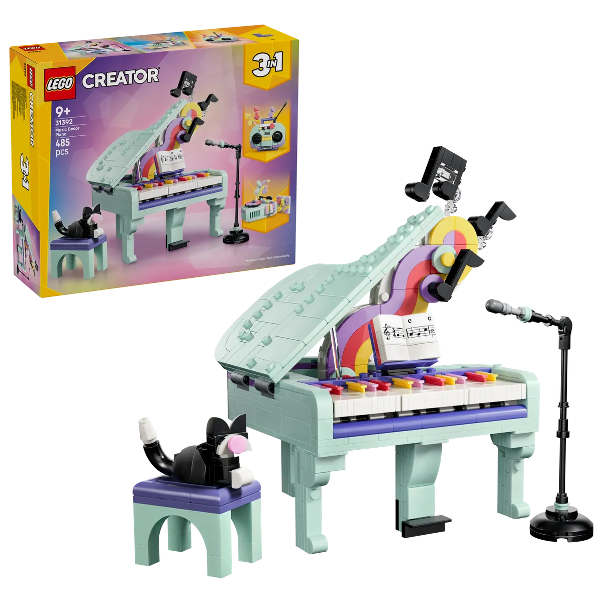 Music Decor Piano with Cat - Image 2