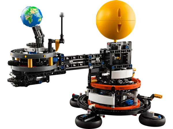 Planet Earth and Moon in Orbit