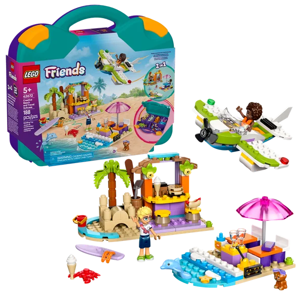 Creative Beach and Travel Suitcase