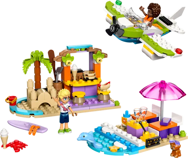 Creative Beach and Travel Suitcase