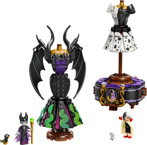Maleficent's and Cruella De Vil's Dresses