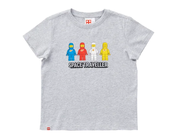 Short-Sleeve Space Traveler Kids T-Shirt – Gray Mélange
