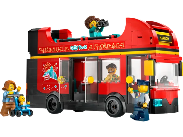 Red Double-Decker Sightseeing Bus