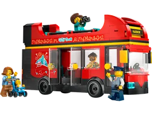 Red Double-Decker Sightseeing Bus