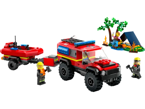 4x4 Fire Truck with Rescue Boat