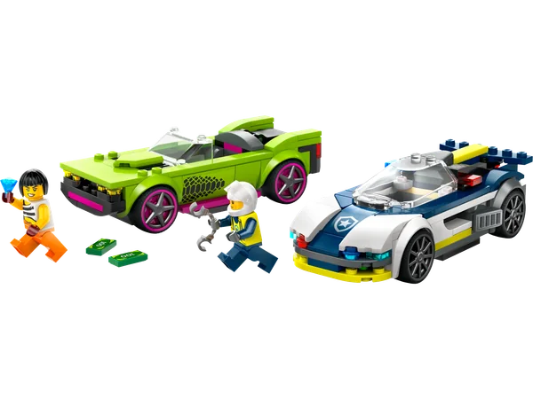 Police Car and Muscle Car Chase