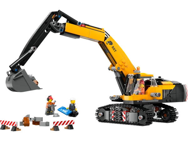 Yellow Construction Excavator