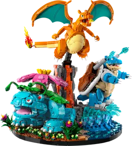 Venusaur, Charizard and Blastoise