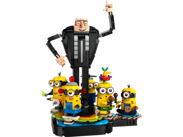 Brick-Built Gru and Minions