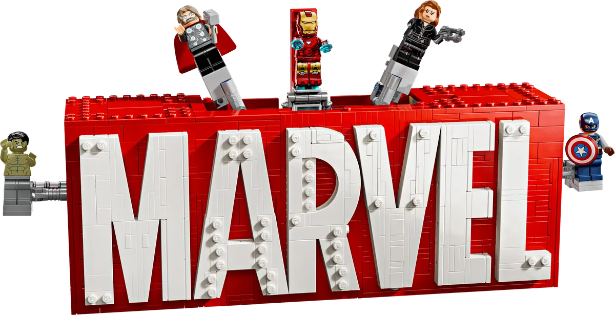 MARVEL Logo & Minifigures